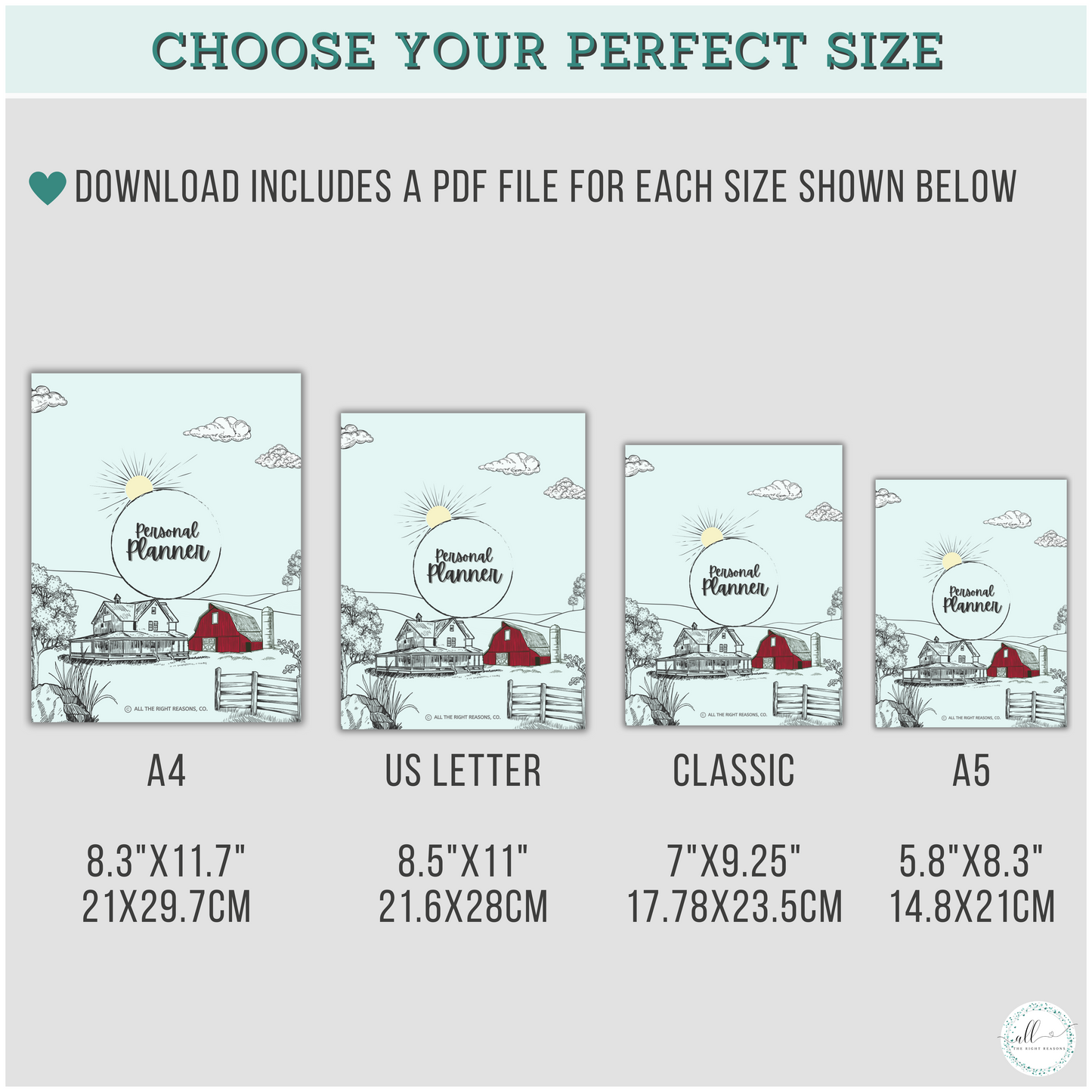 Embrace the charm of the countryside with our Farm Life All-in-One Planner Download. Stay organized from 2024 to 2026 with this charming and practical planner, designed to help you manage your days, weeks, and months effortlessly. With over 30 pages of comprehensive planning tools, it offers everything you need to keep track of your goals and progress while celebrating the simplicity of farm life.
Farm | Planner | Digital Download | Flowers | Blue | Red | Chicken | Animals | Country | Truck | Cow | Budget