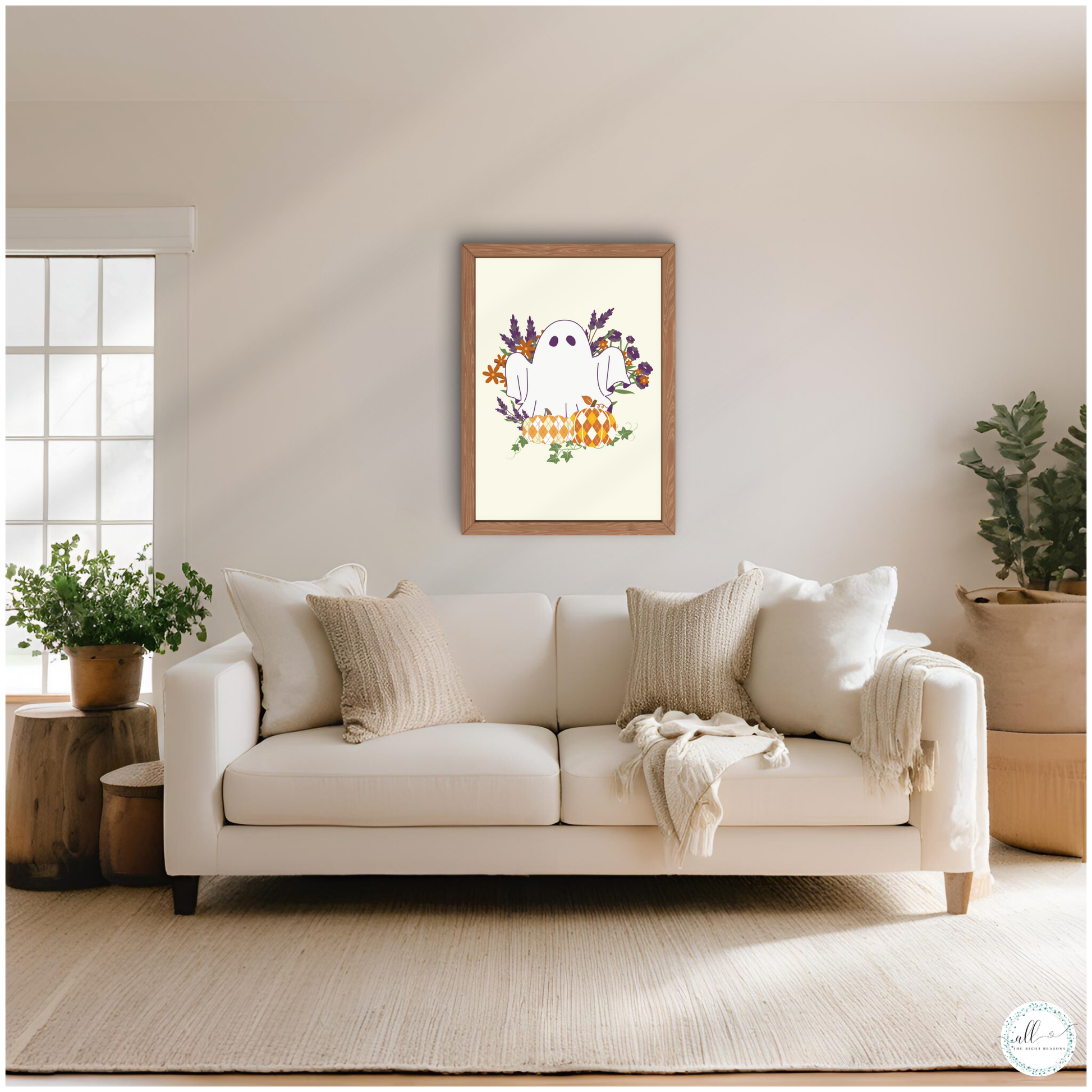 Add a touch of seasonal charm with our Floral Frights & Pumpkin Delights Wall Art Download. This whimsical design blends floral elements with ghosts and playful pumpkin motifs, making it a perfect addition to your Halloween décor. Ready to print and display, it brings a fun and festive spirit to your home, celebrating the season with a touch of flair.

Halloween | Wall Art | Digital Download |Ghosts | Pumpkins | Purple | Orange | Flowers | Autumn | Fall | Holiday | Print | Traditional