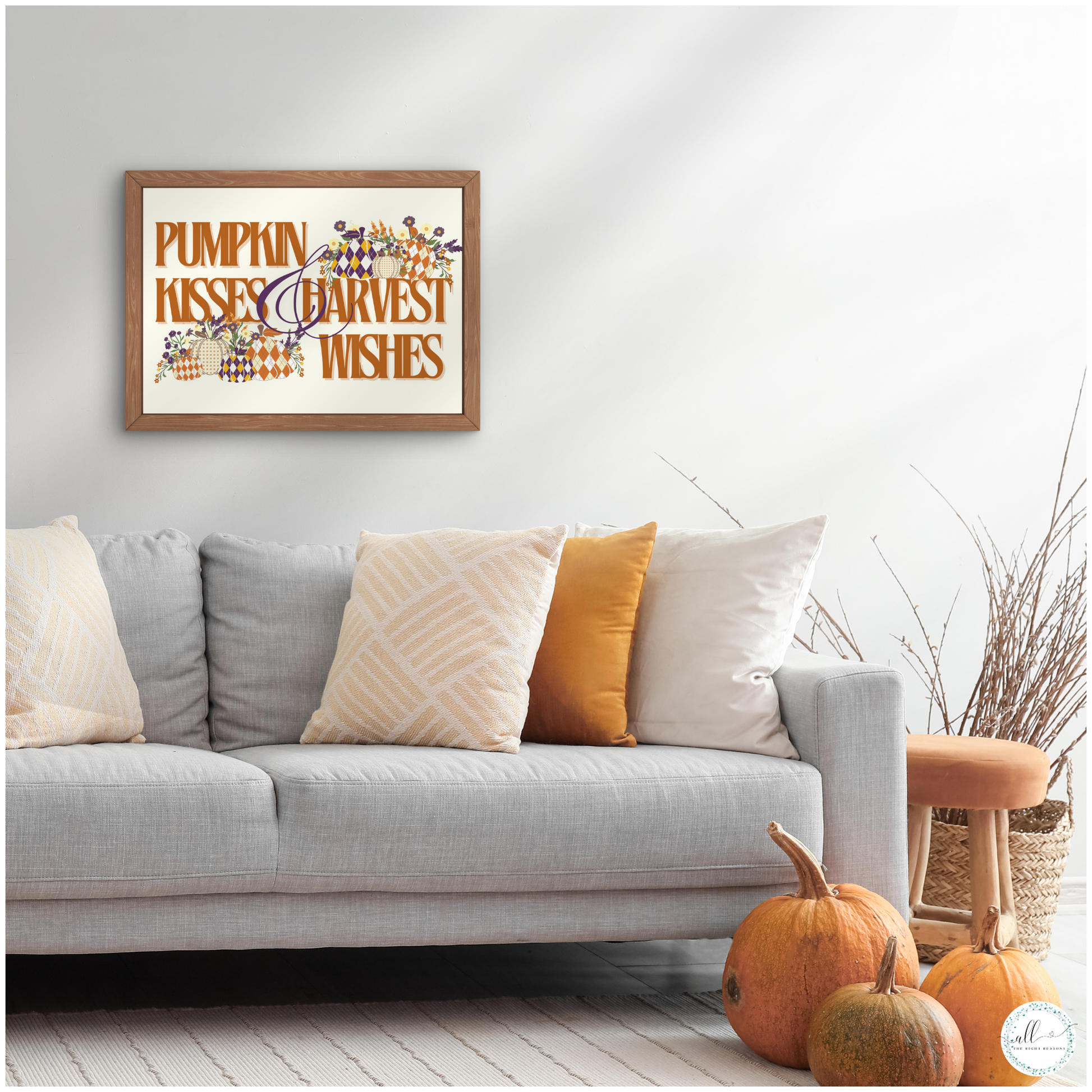 Bring the warmth of autumn into your home with our Pumpkin Kisses and Harvest Wishes Wall Art Download. This charming design is ready to print and display, perfect for adding a cozy touch to any room. Celebrate the harvest season with a delightful blend of pumpkin-themed art that infuses your space with seasonal cheer and elegance.

Halloween | Wall Art | Digital Download | Pumpkins | Purple | Orange | Flowers | Autumn | Fall | Holiday | Print | Harvest | Kiss