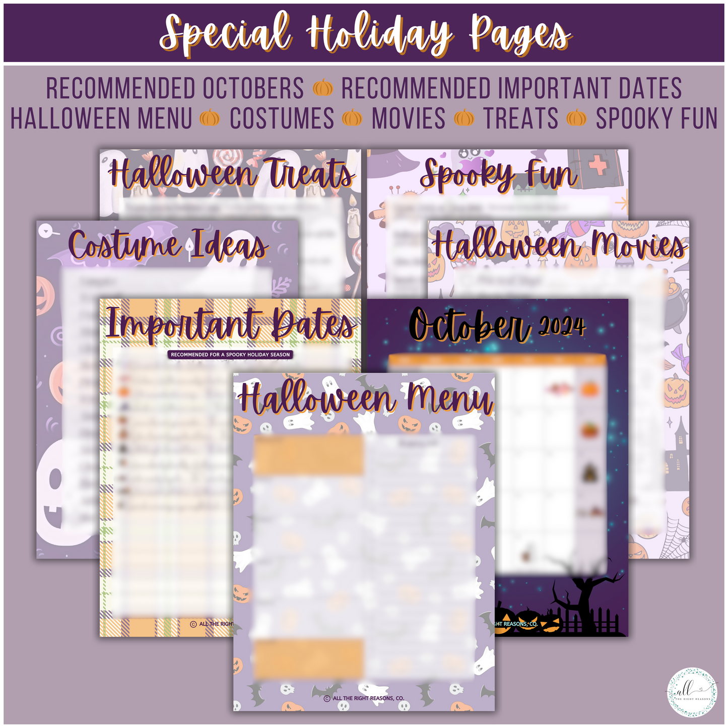 Step into a spooky Halloween season with our Whimsical Halloween All-in-One Planner Download. Designed to add a touch of magic to every moment from 2024 to 2026, this fun and vibrant planner ensures you stay on top of the festivities. With everything you need to breeze through the season, plus whimsical seasonal recommendations, you’ll find joy in every spooky celebration!

Halloween | Planner | Digital Download | Witch | Pumpkin | Purple | Orange | Monster | Spooky | Black Cat | Holiday | Budget | Goals