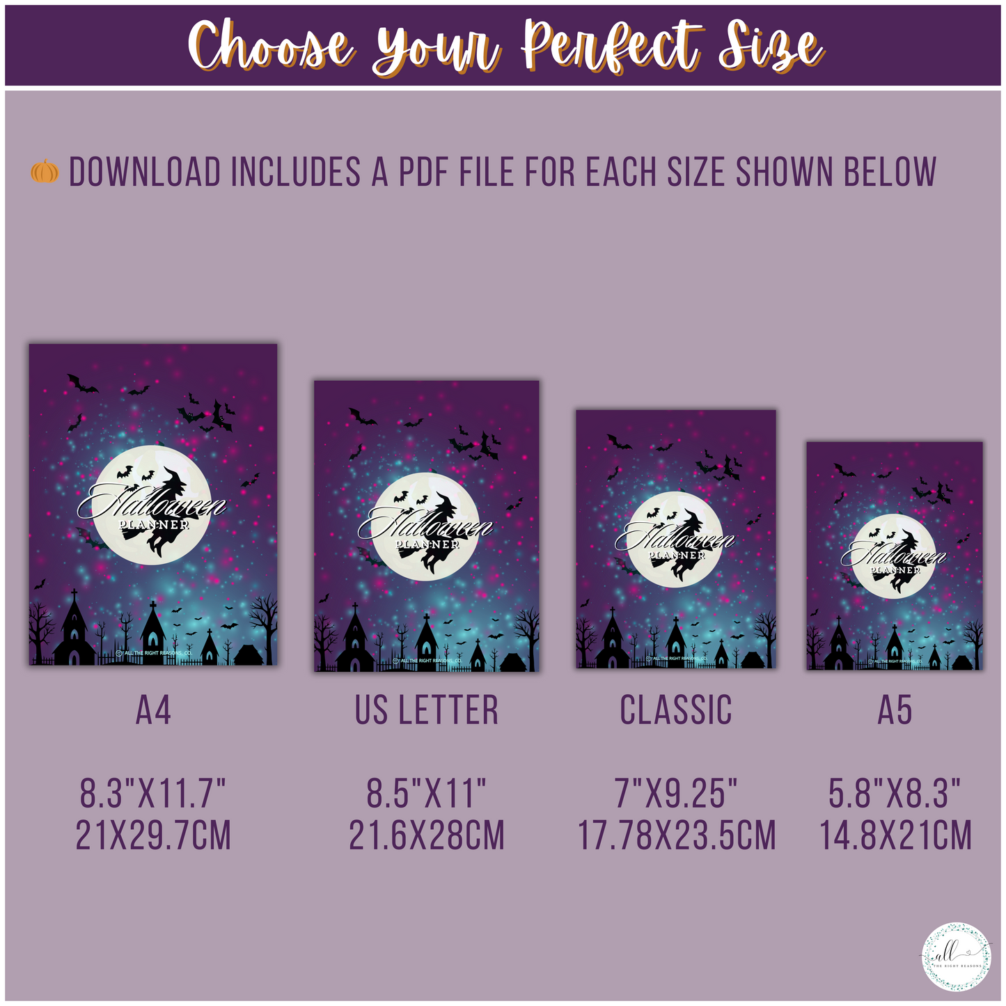 Step into a spooky Halloween season with our Whimsical Halloween All-in-One Planner Download. Designed to add a touch of magic to every moment from 2024 to 2026, this fun and vibrant planner ensures you stay on top of the festivities. With everything you need to breeze through the season, plus whimsical seasonal recommendations, you’ll find joy in every spooky celebration!

Halloween | Planner | Digital Download | Witch | Pumpkin | Purple | Orange | Monster | Spooky | Black Cat | Holiday | Budget | Goals