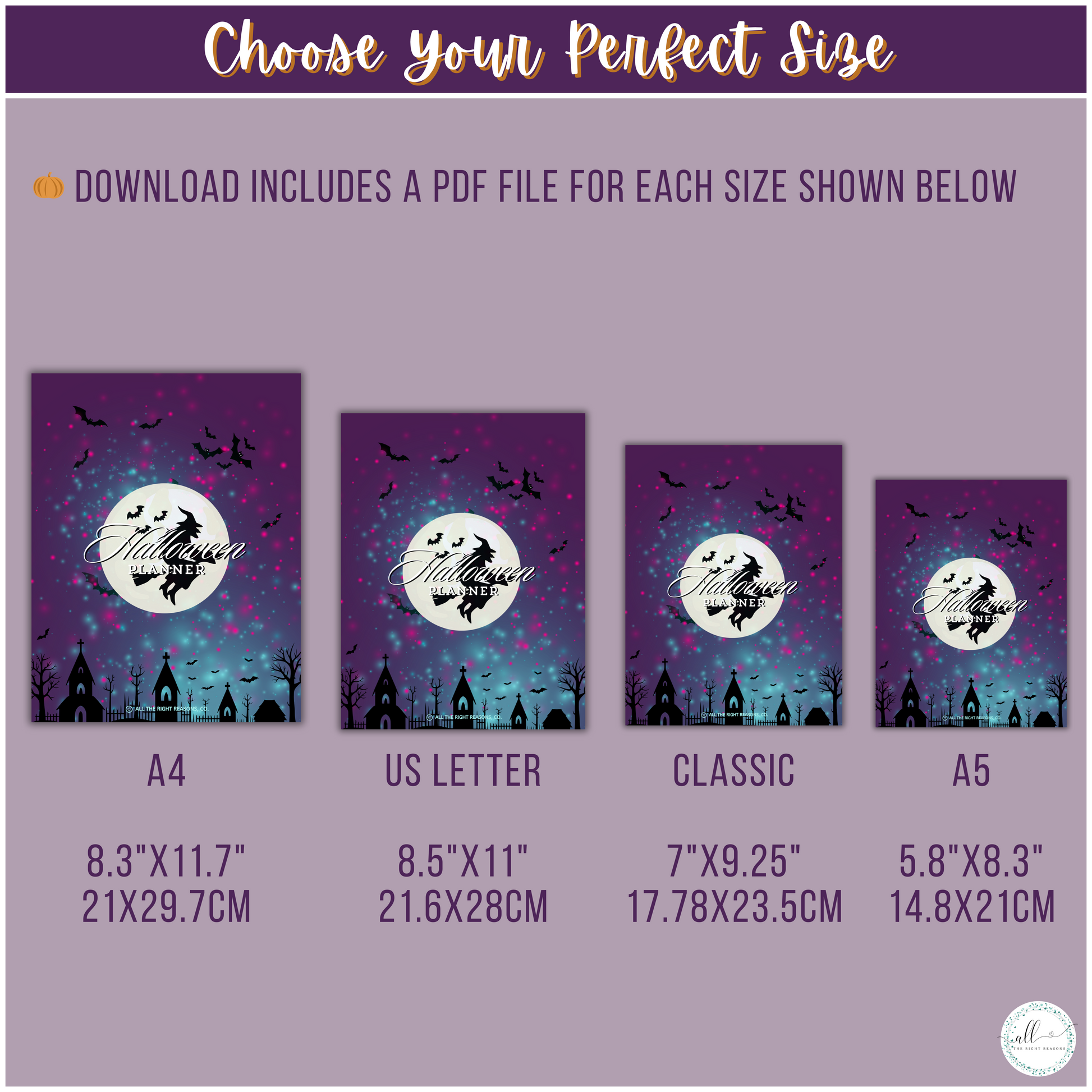Step into a spooky Halloween season with our Whimsical Halloween All-in-One Planner Download. Designed to add a touch of magic to every moment from 2024 to 2026, this fun and vibrant planner ensures you stay on top of the festivities. With everything you need to breeze through the season, plus whimsical seasonal recommendations, you’ll find joy in every spooky celebration!

Halloween | Planner | Digital Download | Witch | Pumpkin | Purple | Orange | Monster | Spooky | Black Cat | Holiday | Budget | Goals